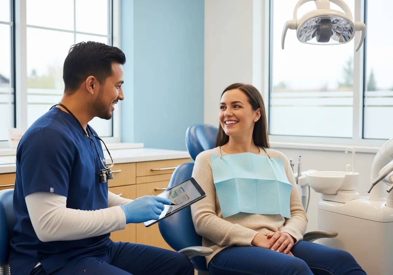 Friendly dental consultation at Buena Park Dental Center